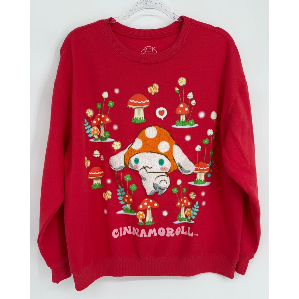 Sanrio Cinnamoroll Red Mushroom Graphic Sweatshirt Sz XL Hybrid Apparel